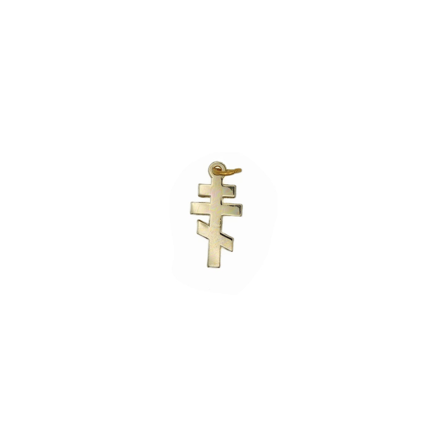 Slavic-style 3-bar Metal Cross (Gold-Tone / Silver-Tone)