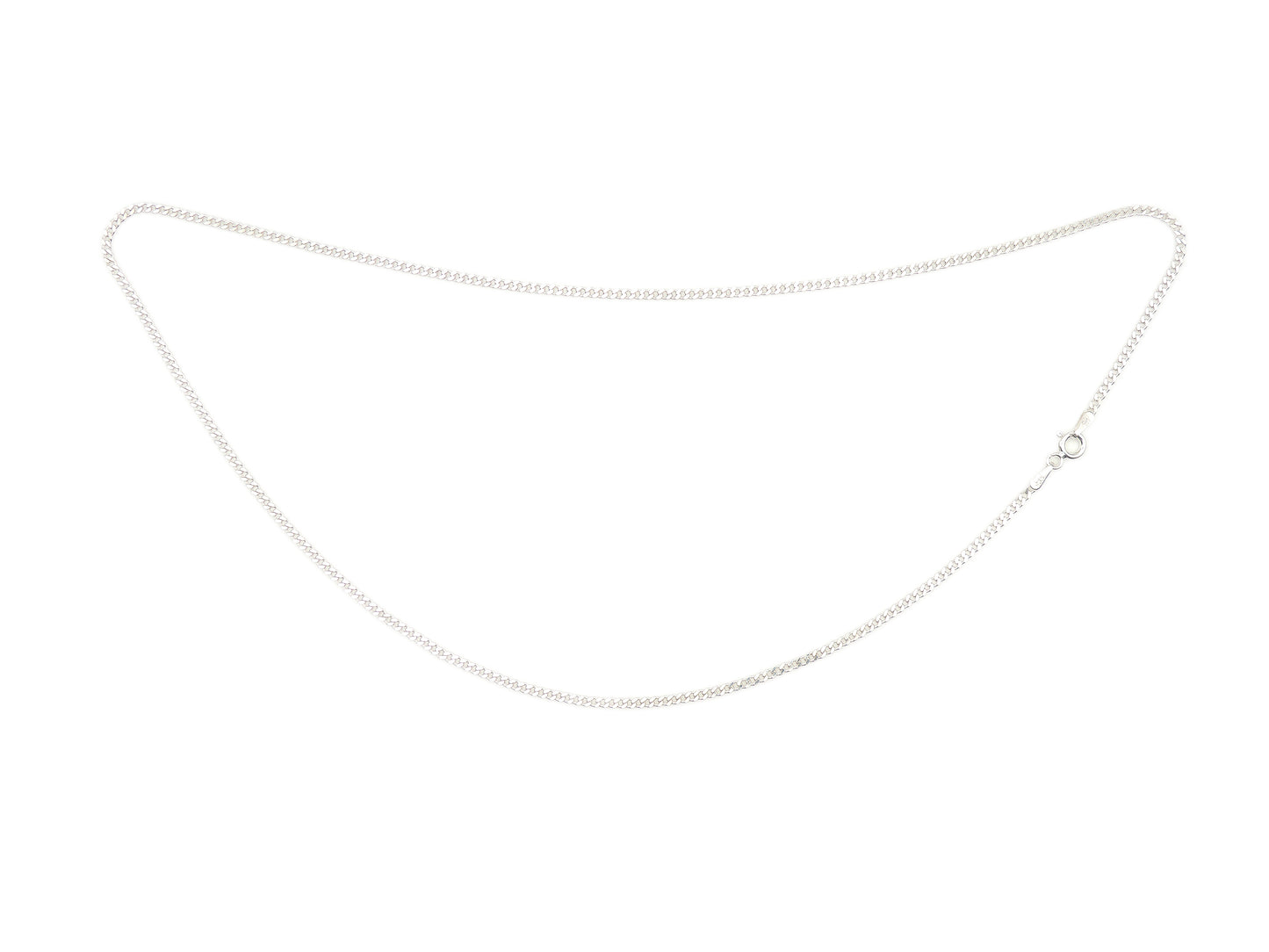 (.925 Sterling Silver) Medium Curb Chain (18", 20", 24")