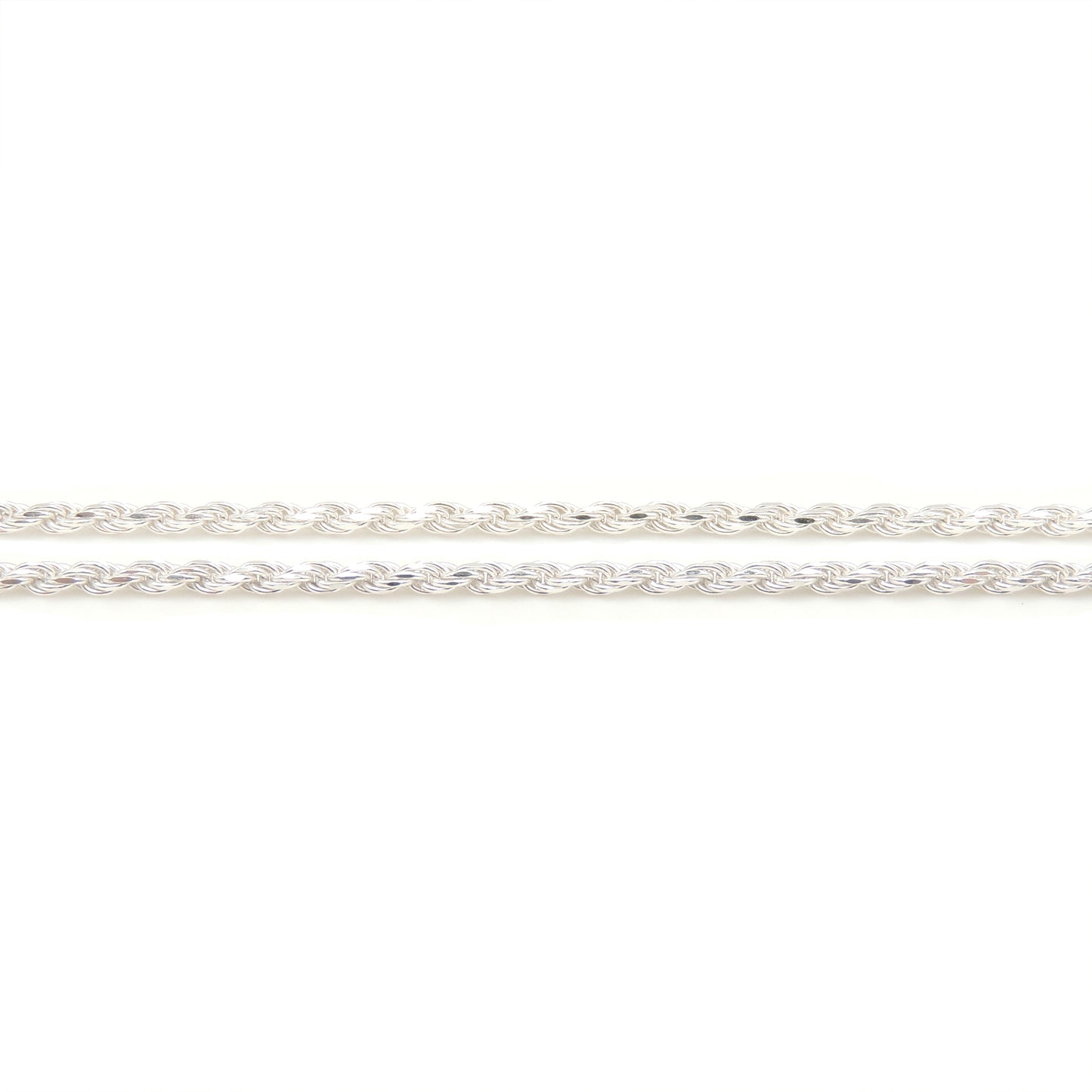 (.925 Sterling Silver) Medium Rope Chain 24"