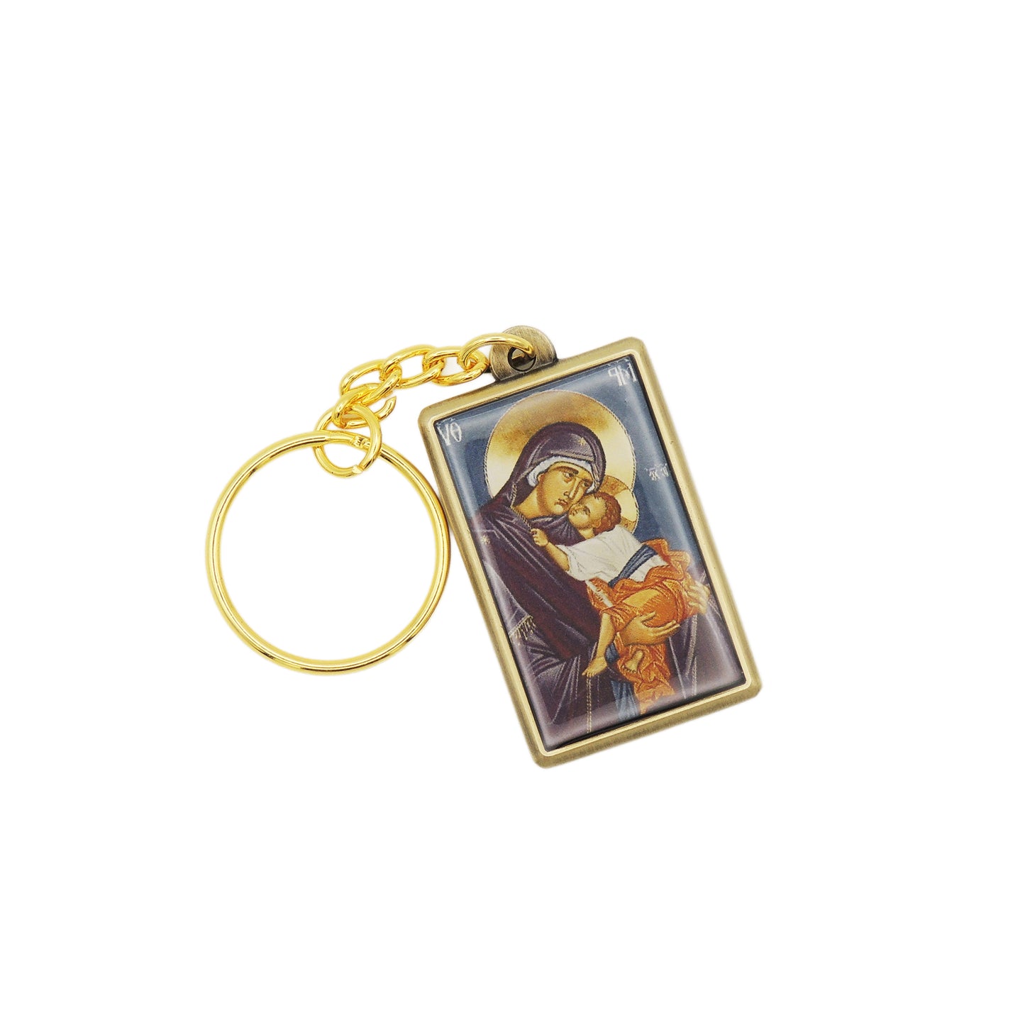 Theotokos w/ Blue Robe Keychain