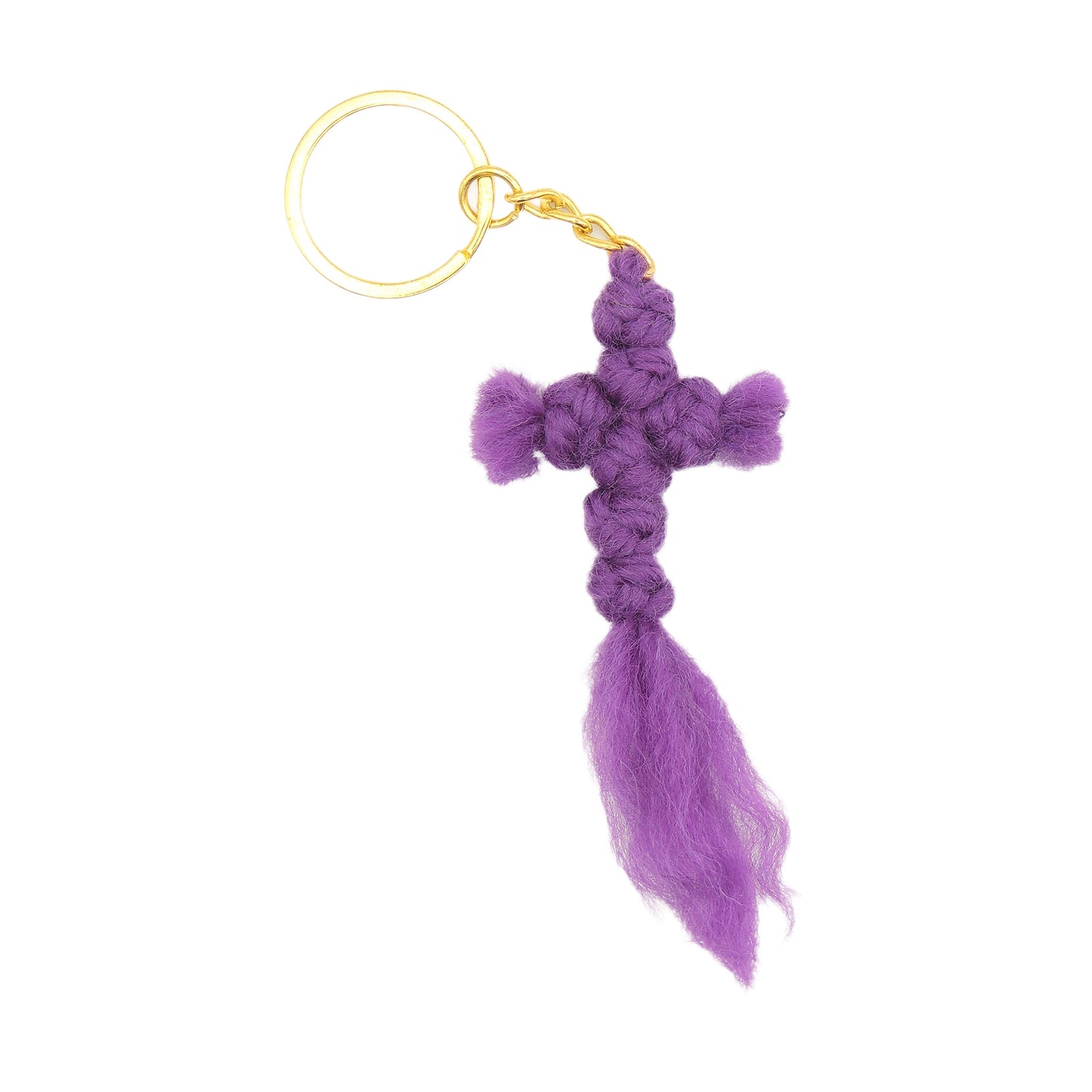Greek Wool Knotted Prayer Keychain (6 colors)