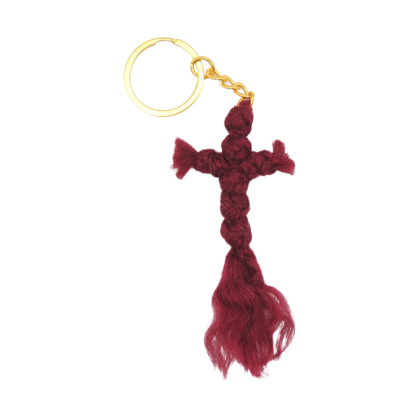 Greek Wool Knotted Prayer Keychain (6 colors)
