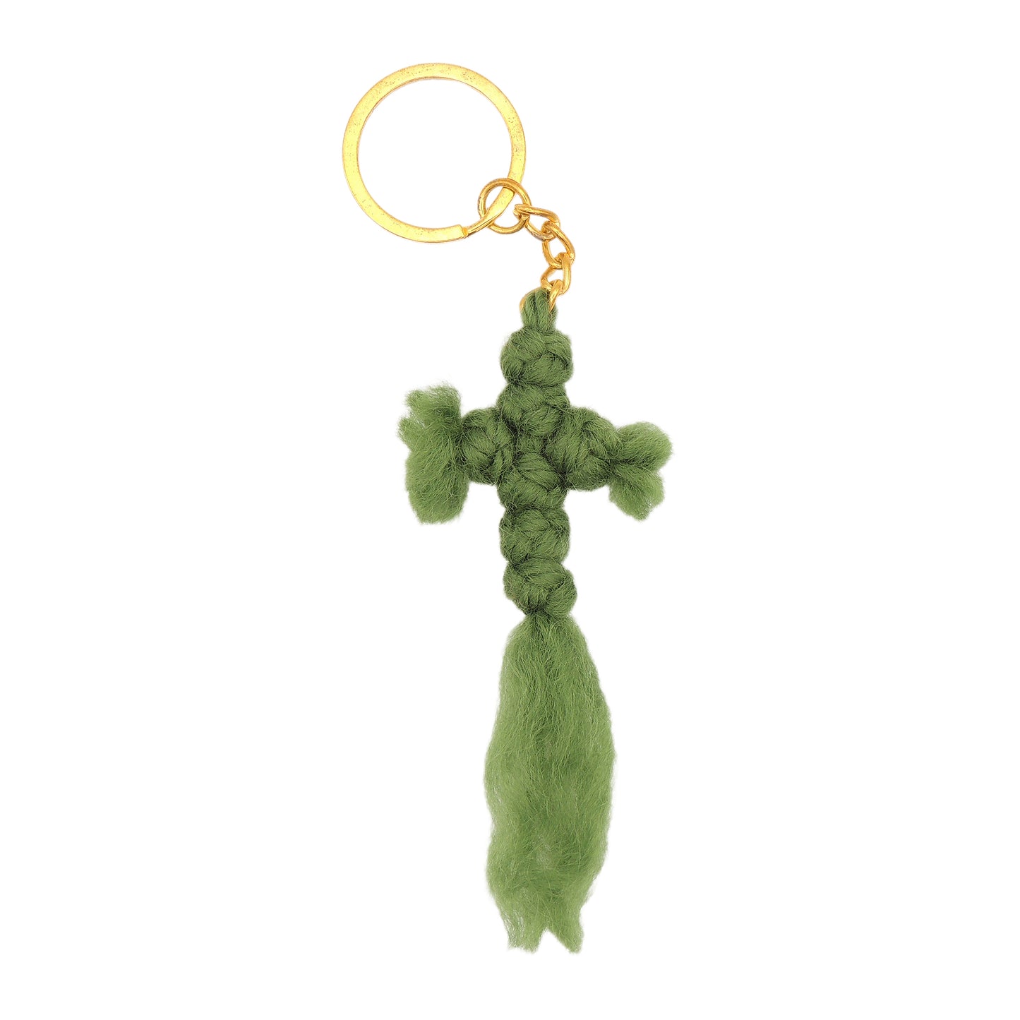 Greek Wool Knotted Prayer Keychain (6 colors)