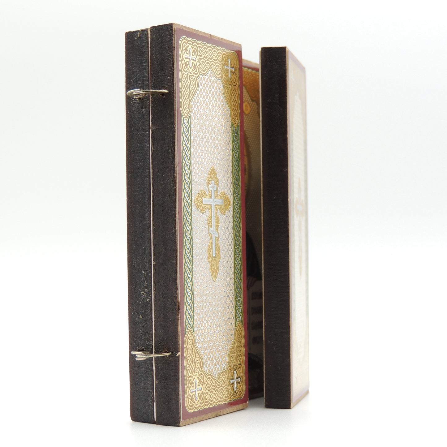 Christ w/ Archangels Icon triptych 5.25x3.5"