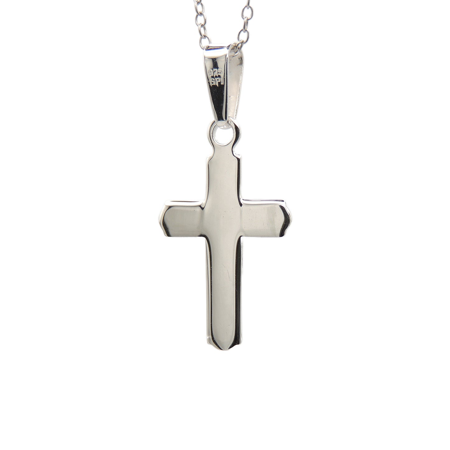(.925 Sterling Silver) Thick Cross - Medium
