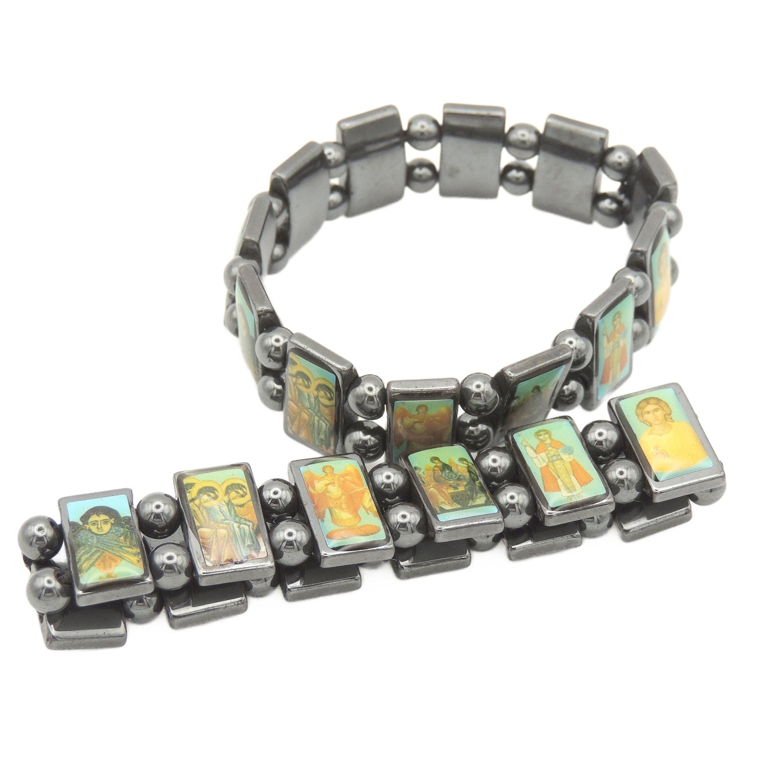 Hematite-Block Bracelets