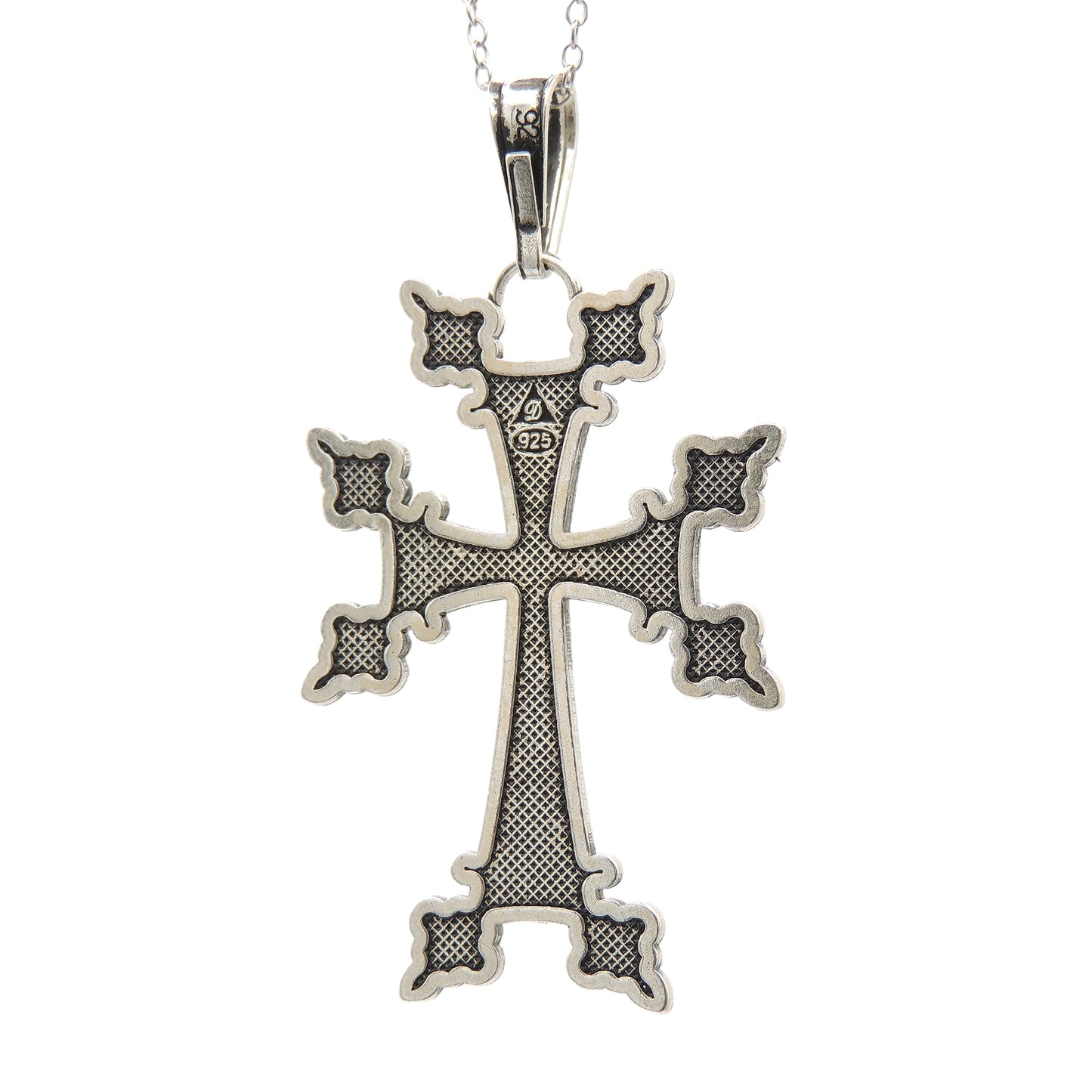 (.925 Sterling Silver) Large Ancient-Style Cross