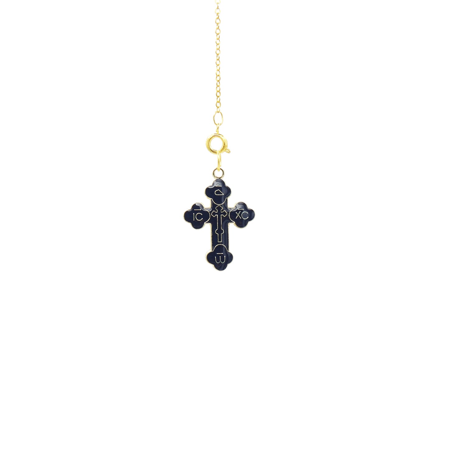 Budded Metal Cross (6 Colors)