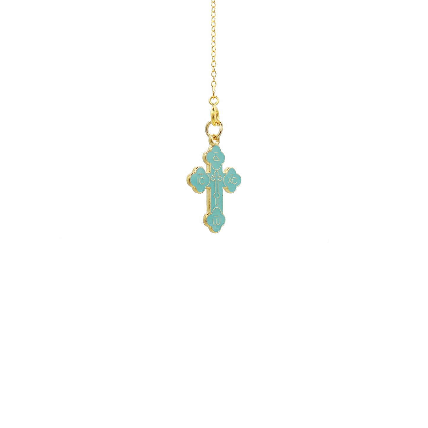 Budded Metal Cross (6 Colors)