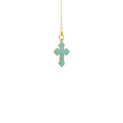 Budded Metal Cross (6 Colors)