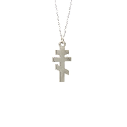 Slavic-style 3-bar Metal Cross (Gold-Tone / Silver-Tone)