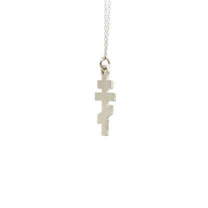 Slavic-style 3-bar Metal Cross (Gold-Tone / Silver-Tone)