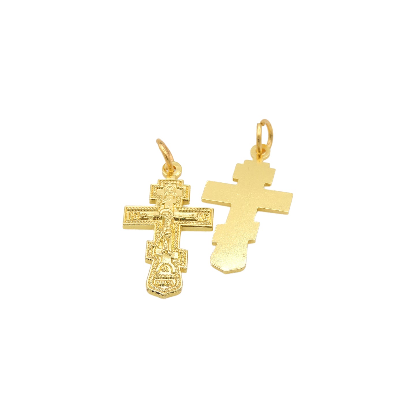 Orthodox Slavic-style 1" Cross - Gold-Tone