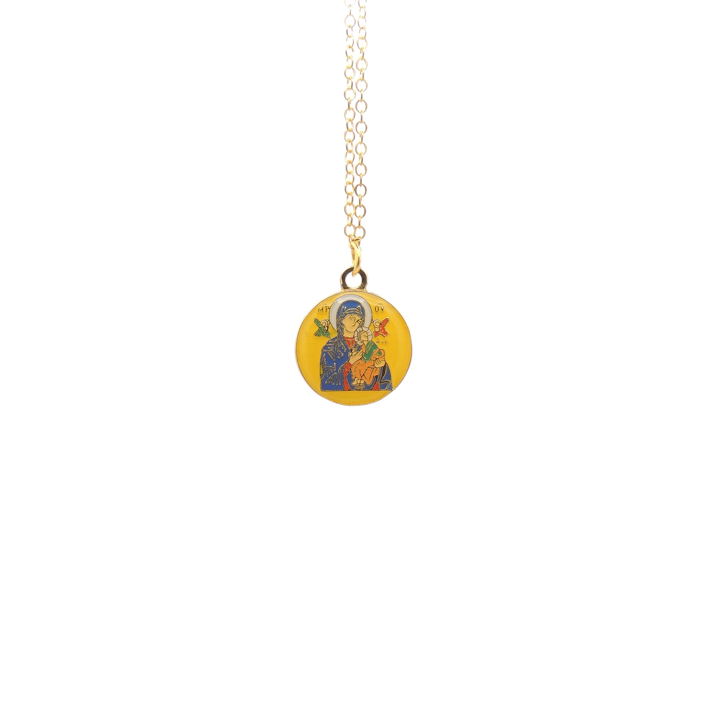 Theotokos “It Is Meet” Pendant - 1/2"