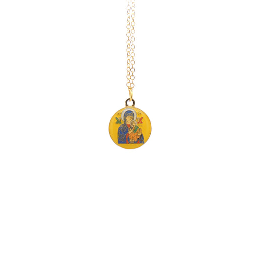 Theotokos “It Is Meet” Pendant - 1/2"