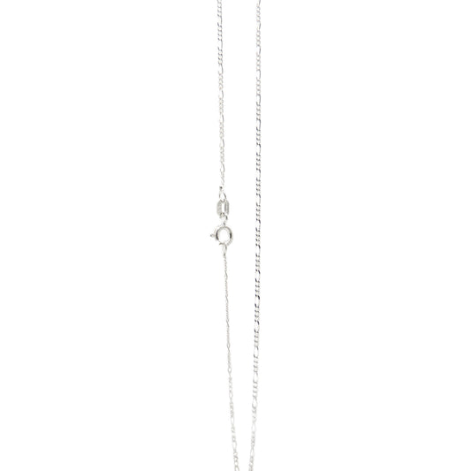 (.925 Sterling Silver) Thin Figaro 18" Chain