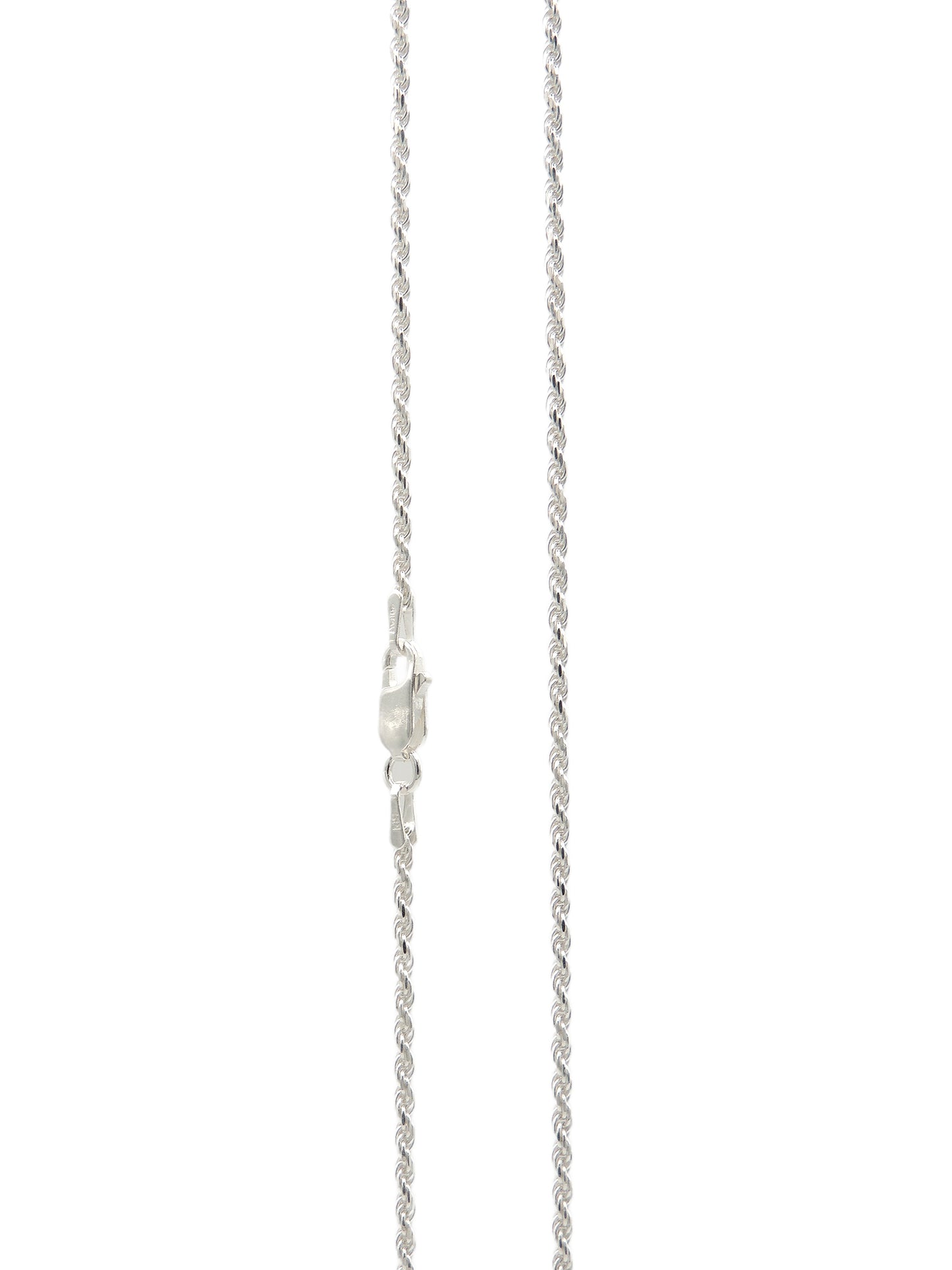 (.925 Sterling Silver) Medium Rope Chain 24"