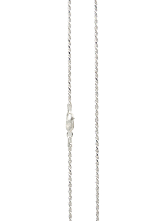 (.925 Sterling Silver) Medium Rope Chain 24"