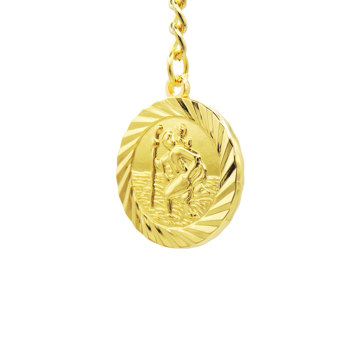 Theotokos & St. Christopher Keychain (Double-sided)