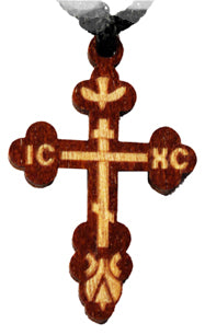 St. Xenia Wood Cross, 1.5"