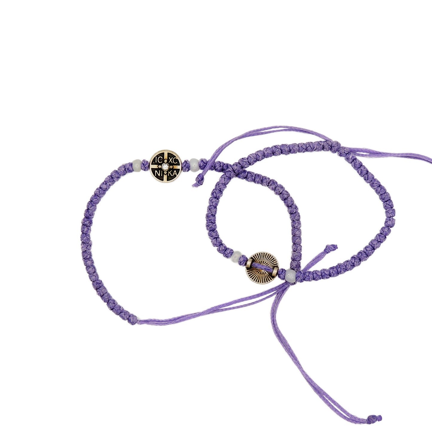 Adjustable Small-Knot Bracelet With Cross