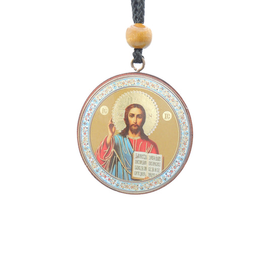 Christ & Theotokos Hanging Icon (Two-sided) 2"