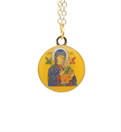 Theotokos “It Is Meet” Pendant - 1/2"